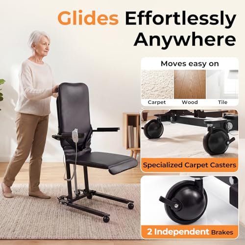 MediHoist - Upgrade Steel Electric Lift Chair with Advanced Wheels and PU Cushion